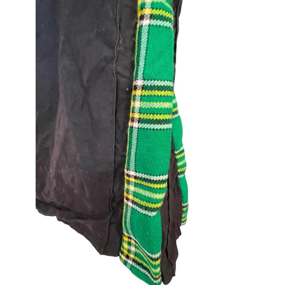 Black Utility Kilt with Green Tartan Pleats‎ Cargo Pockets Adjustable Men’s 42 - Picture 7 of 12